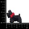 1.5" Black Scottish Terrier, Facing Left, Pets, Scottie, Dog, Embroidered, Iron on Patch